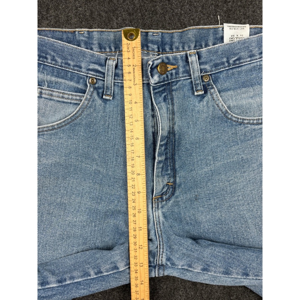 Wrangler Rugged Wear Light Wash Straight Leg Jeans Mens 34x32 Fits 32x30 - Picture 9 of 11